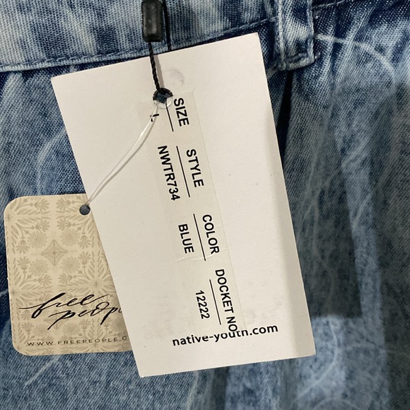 Free people native youth vest and jeans L NWT 100 cotton lightweight set - Picture 13 of 16